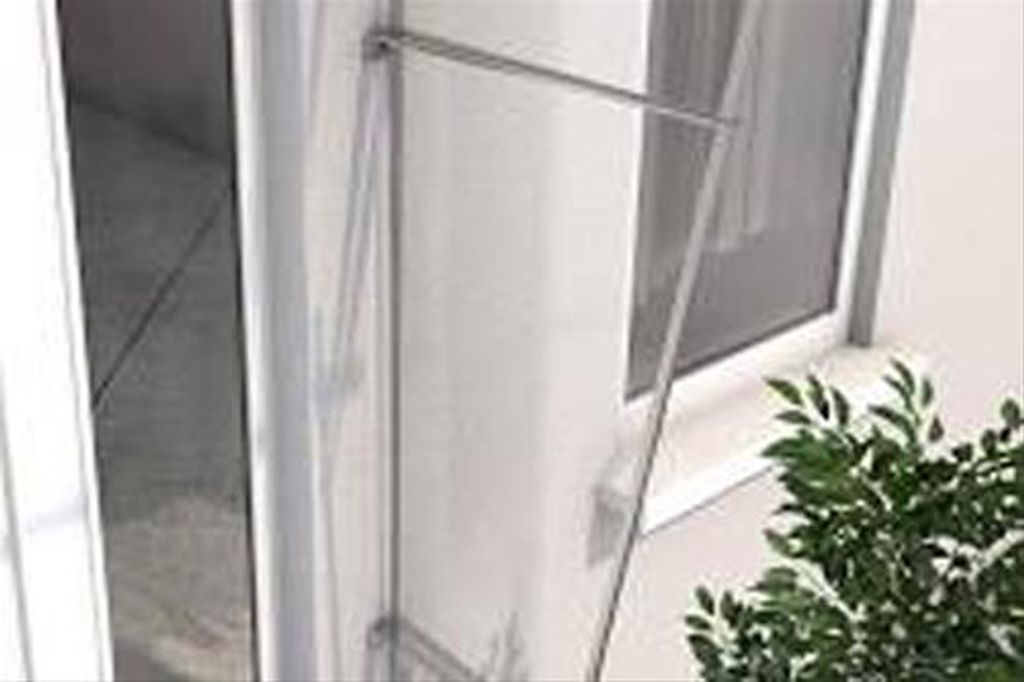 Seitenblende PT/L Acryl Gutta zu Vordach satiniert weiß Es 32x62x167cm