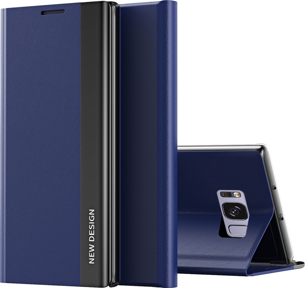 Galaxy S8 Plus Hülle, LaimTop Leder PolyurethanMagnetisch Klapp Stand Schutzhülle für Samsung Galaxy S8 Plus Navy blau