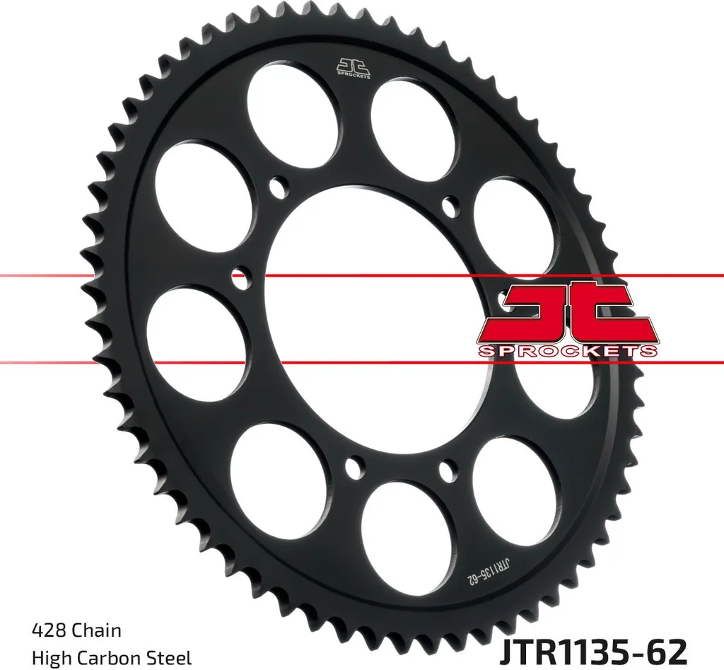 Pignon de chaîne 428 62Z JT Sprockets pour stopper l'usure précoce