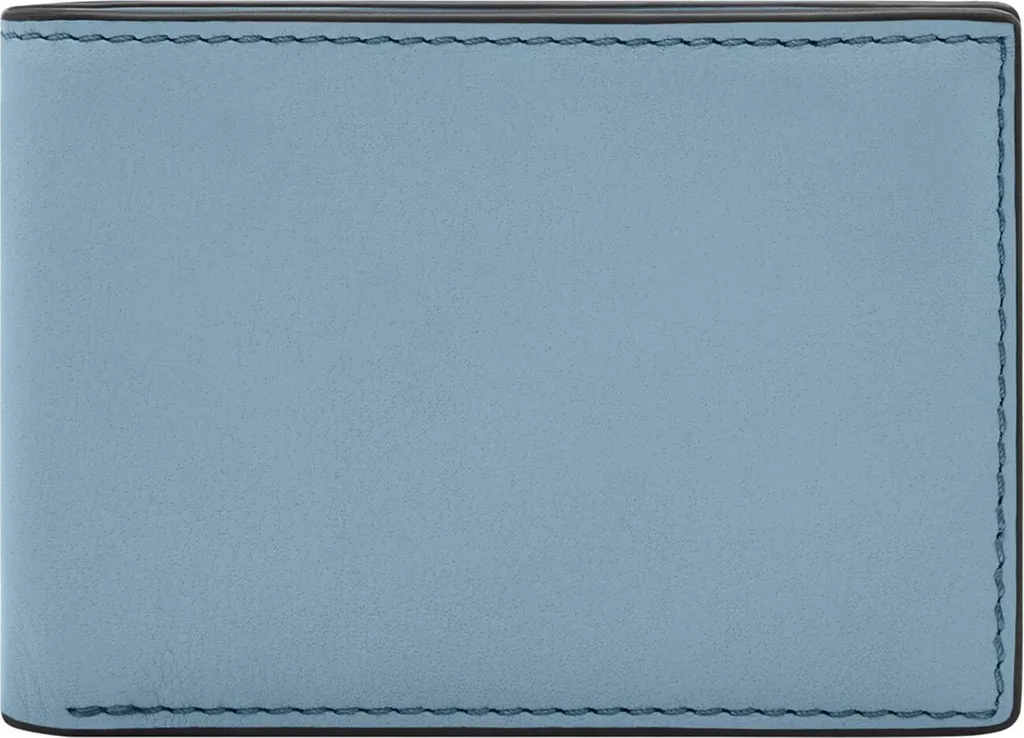 Portefeuille Fossil Steven FPW Sky Blue - Cuir Véritable et Format Fin