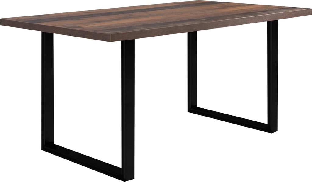 Esstisch >TABLES< in Old – Wood Vintage, Schwarz - 160x74,7x90cm (BxHxT)