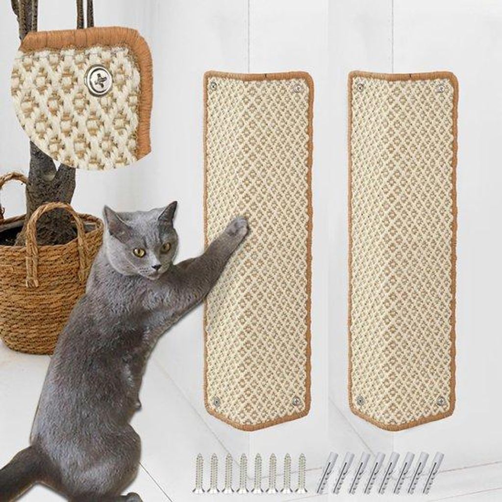 Kratzmatte 2er Pack, kratzfest, Sisal, 60x25 cm, beige