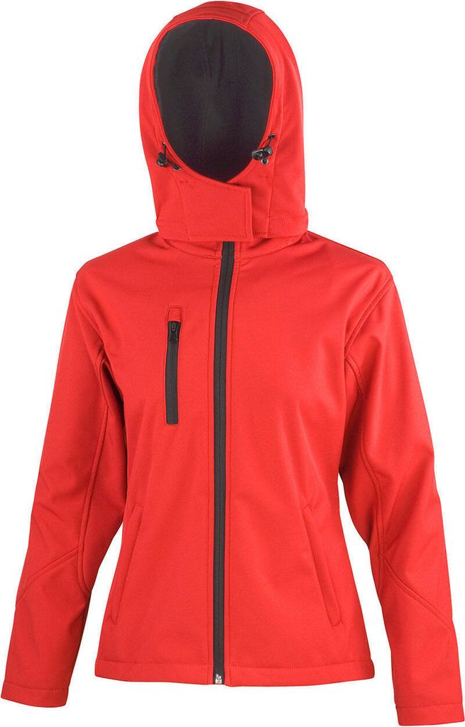 Result Core R230F | Ladies Core Lite Hooded Soft Shell Jacket - Farbe: Red/Black - Größe: L
