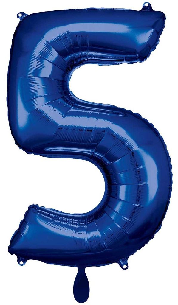 Amscan Große Zahl 5 Blau 0 0 STK