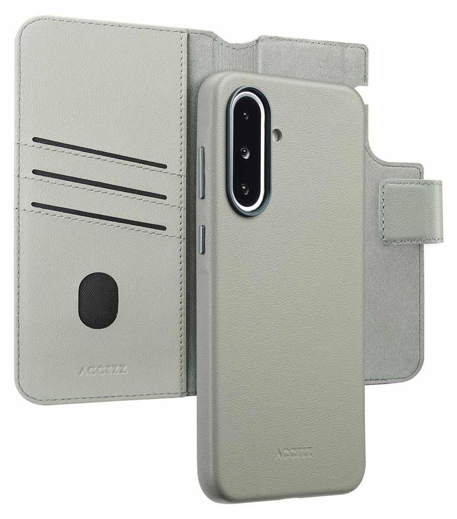 Accezz 2-in-1 Klapphülle aus Leder mit MagSafe Samsung Galaxy A36 / A56 - Light Grey