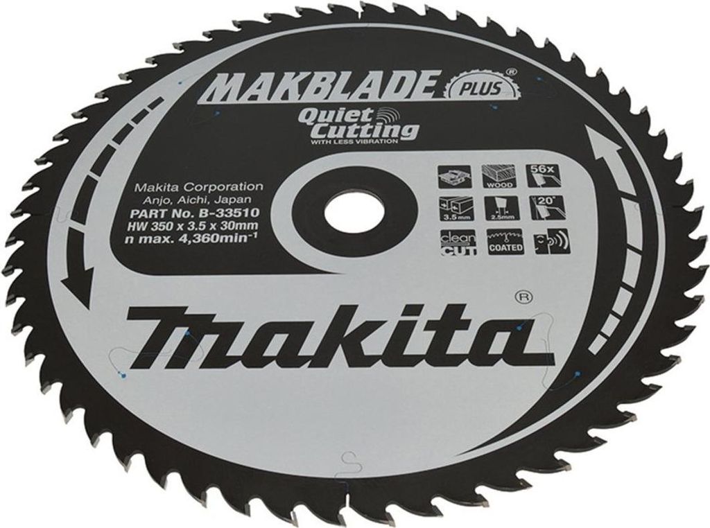 Makita B-33510 Kreissägeblatt TCT 350 x 30 mm 56T Holz