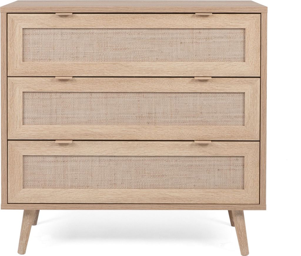 Finish Komoda Bali 03A Sonoma-Eiche und Raffia-Druck Zdjęcie produktu 
