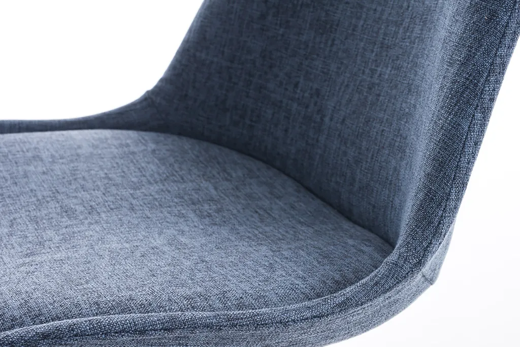 Chaise Pegleg Tissu confortable Square Blanc Bleu - Pieds robustes