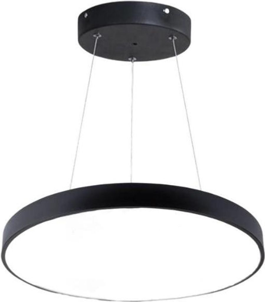 Set LED-Deckenlampe Schwarz 54W 60cm mit Hängevorrichtung - Neutralweiß 4000K - 5500K