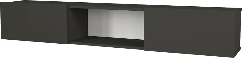 Meuble TV Salon 180cm Paltamo Anthracite - Optimisation Espace Média