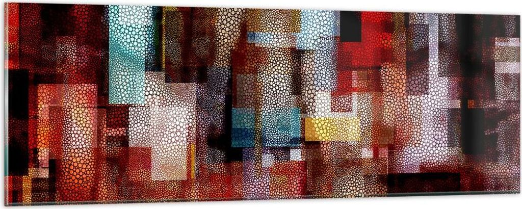 Bilder auf glas - Abstraktion modern - 90x30cm - Glasbilder - Wandbilder - Kunstdruck - zum Aufhängen bereit - Wanddekoration aus Glas - Glas Bild...