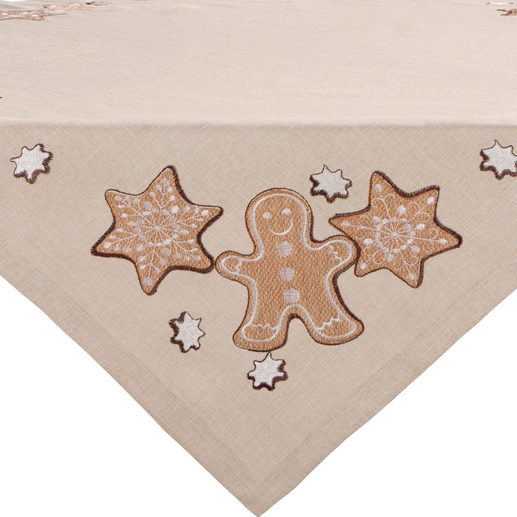 REDBEST Mitteldecke Lebkuchen" beige 110x110 cm"