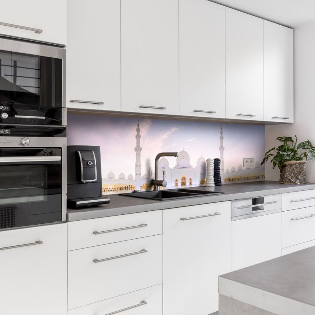 Dedeco Küchenrückwand Motiv: Arabia V1, 3mm Acrylglas Plexiglas als Spritzschutz für die Küchenwand Wandschutz Dekowand wasserfest, 3D-Effekt, ...