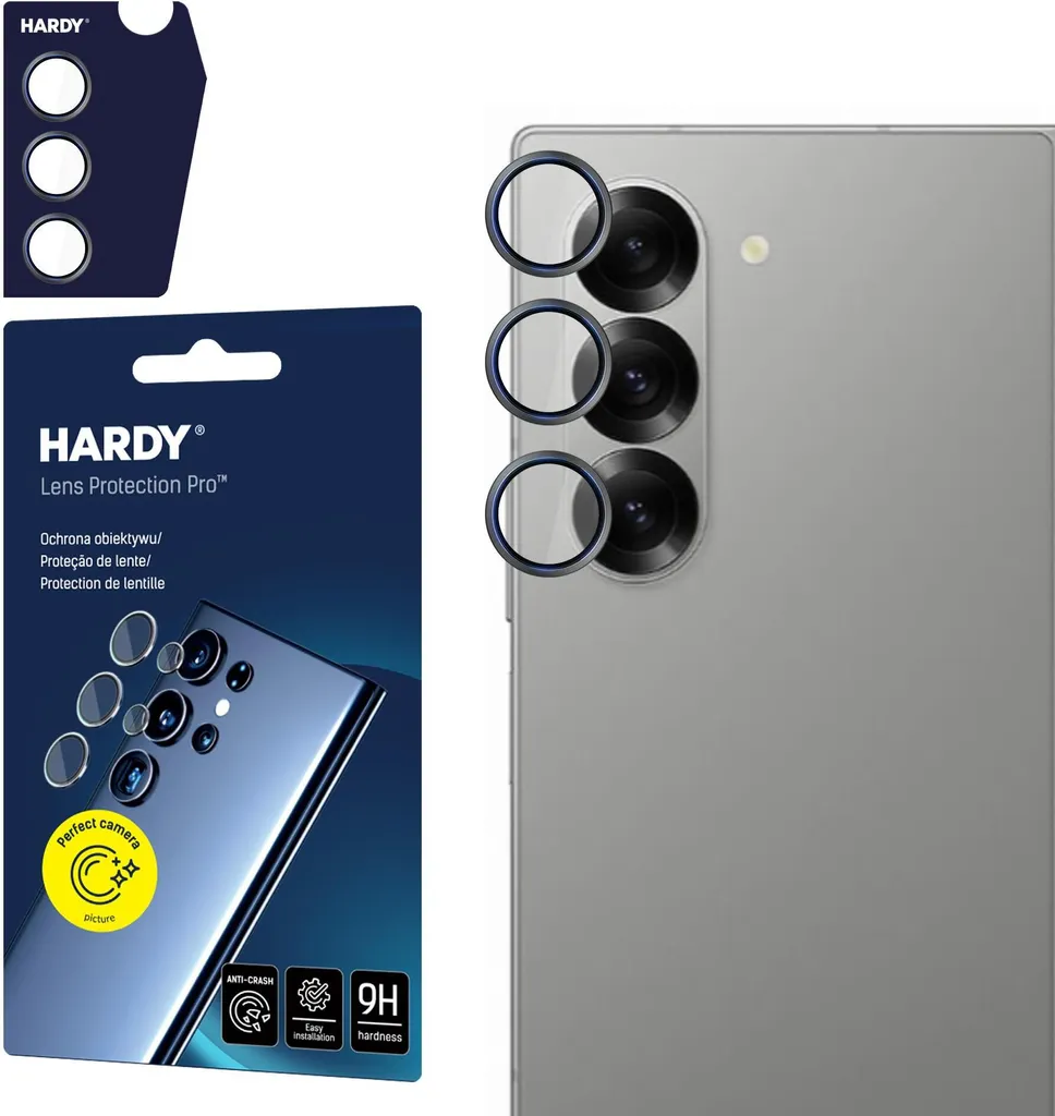 Proteggi Fotocamera Samsung Z Fold 6 3mk Hardy Lens Pro - Nero 9H