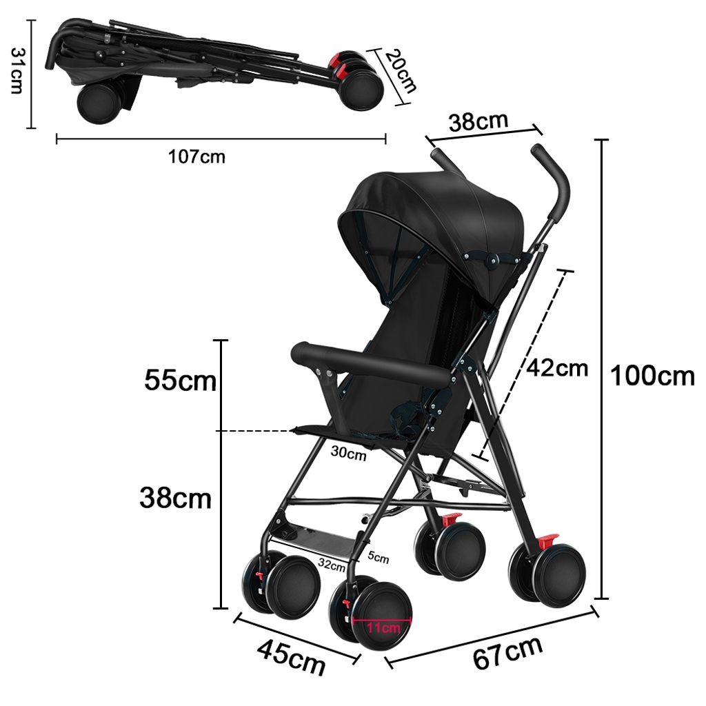 Buggy Kinderwagen Leichter Kinderwagen,Sitzbuggy mit Produktbild 7