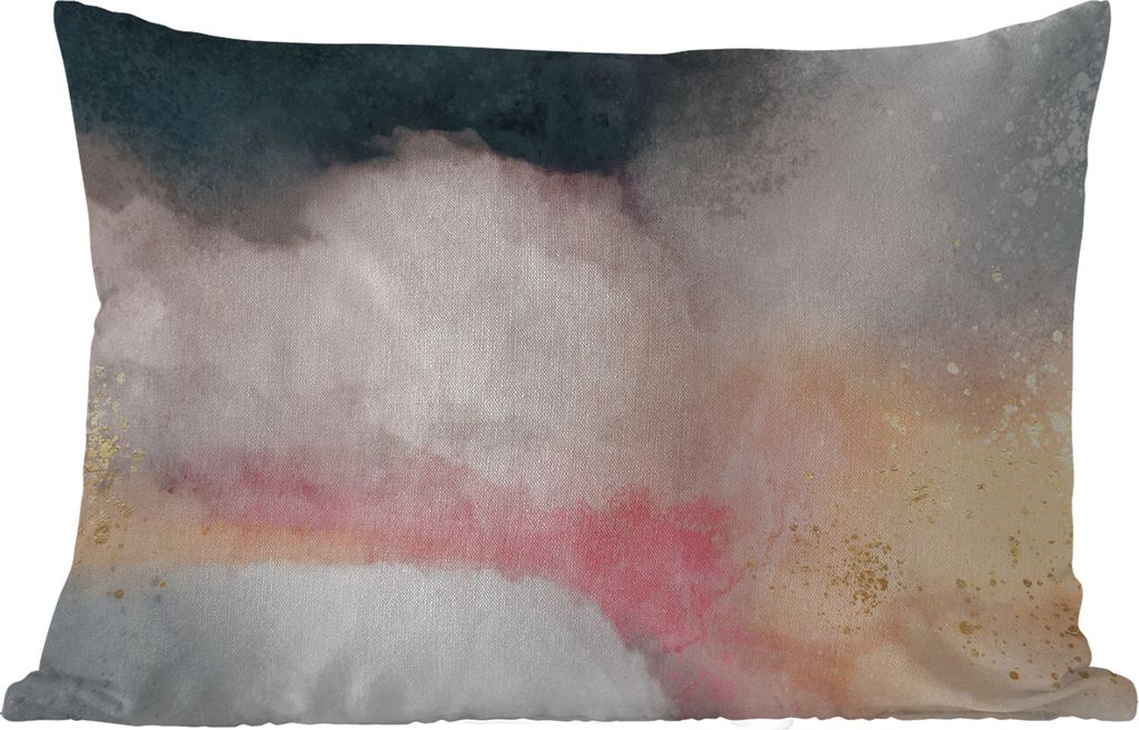 MuchoWow Outdoor Kissen - Malerei - Abstrakt - Design - 50x30 cm - Wetterfest - Lounge Kissen - Sofa kissen - Wohnzimmer Dekoration