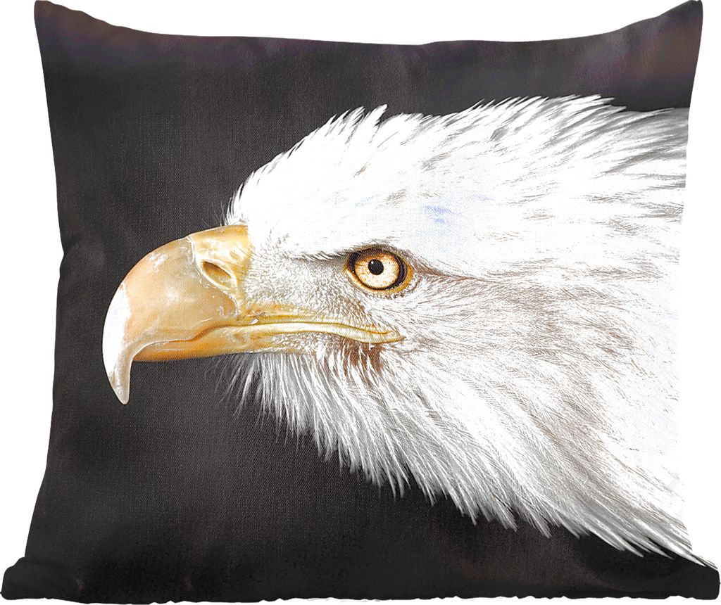 MuchoWow Zierkissen Sofakissen Wohnzimmer Dekokissen 50x50 cm Adler - Weiß - Gelb - Komfort - Sofakissen