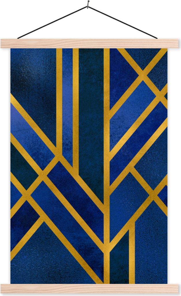 MuchoWow® Textilposter Gold - Luxus - Blau 60x90 cm mit Produktbild 