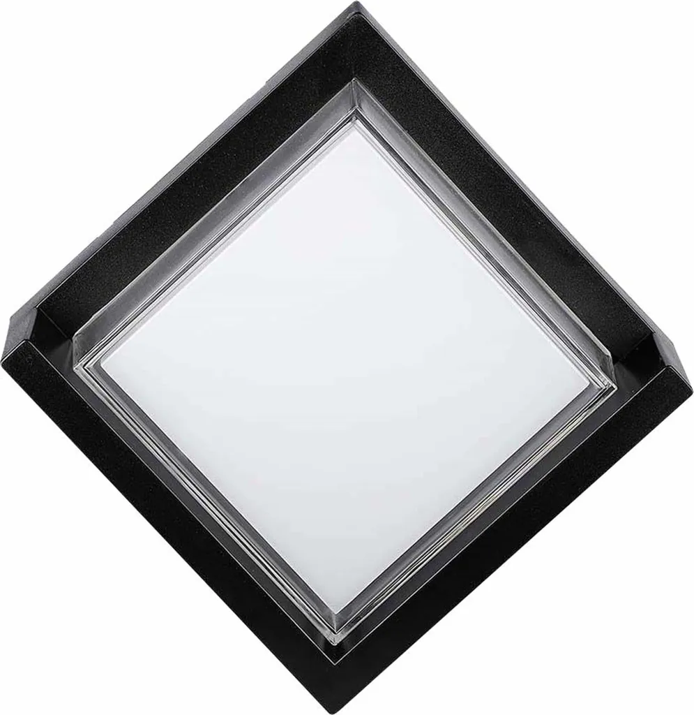 Applique Murale Extérieure LED Étanche IP65 Design Carré Noir 12W 4000K - 8