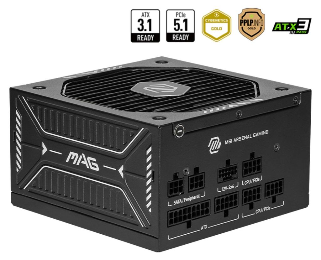 MSI Netzteil MAG A650GLS PCIE5 650Watt Produktbild 