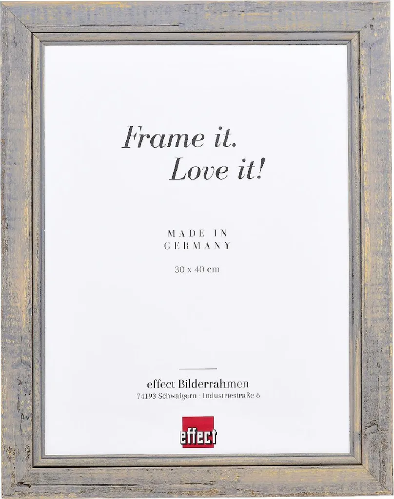 Cornice Grigio 14,8x21 cm in Legno Massiccio 2240 | Effetto Shabby Chic