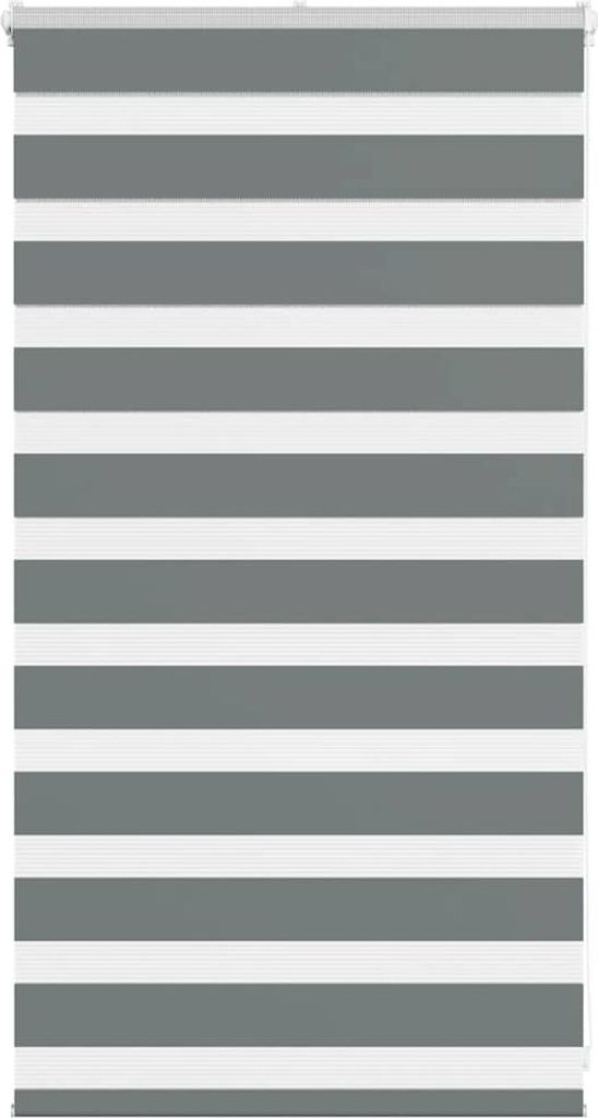 Doppelrollo Dunkelgrau 80x100 cm Stoffbreite 75,9 cm Polyester
