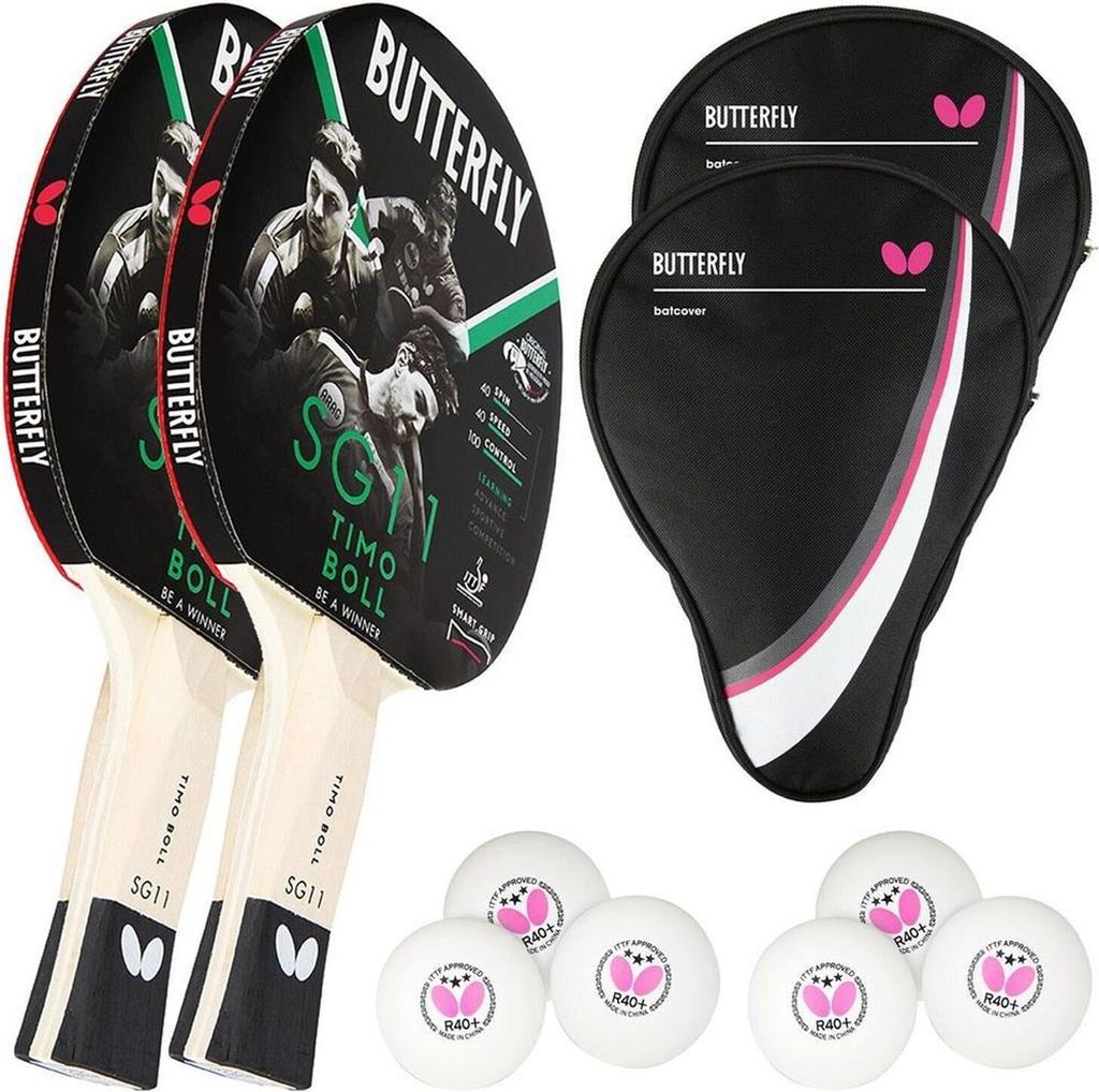 Butterfly 2x Timo Boll SG11 Tischtennisschläger + 2x Produktbild