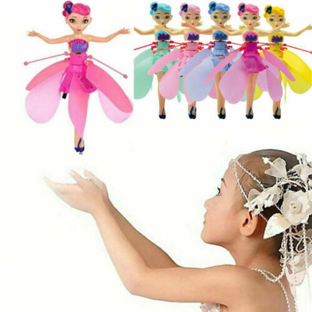 YUY Gefrorene Fliegende Fee Puppe Für Mädchen Induktionssteuerung Fliegendes Spielzeug USB-Aufladung Ballett Mädchen Fliegende Prinzessin