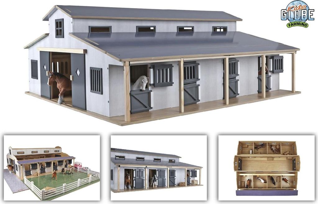Kids Globe Horses Pferdestall (7 Pferdeboxen, mit Immagine del prodotto 