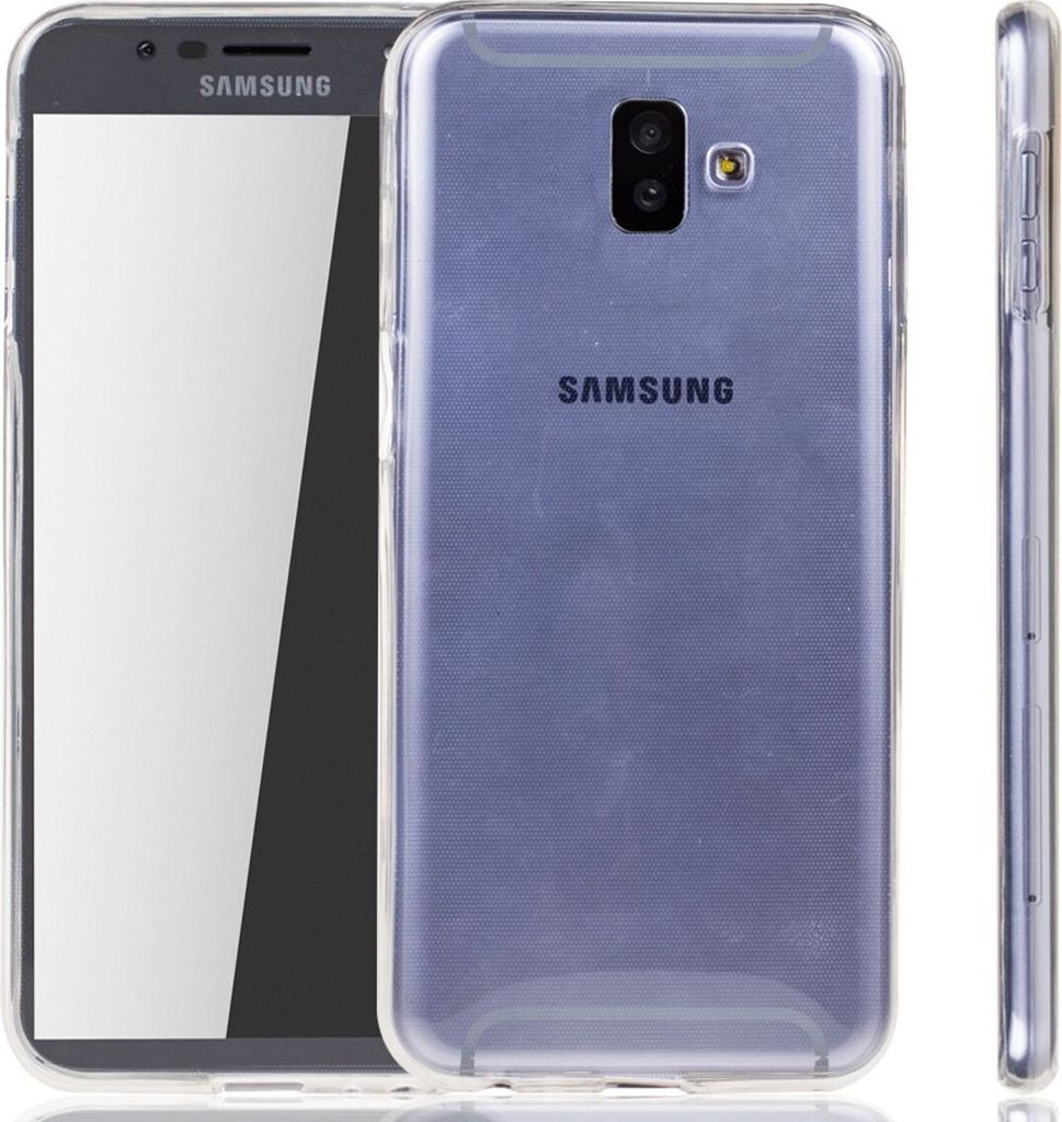Samsung Galaxy J6 Plus Hülle Case 360 Handy Schutz Tasche Cover Full TPU Etui Transparent