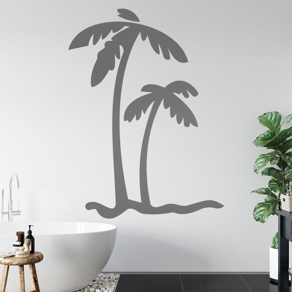 Palmen Wandtattoo in 6 Größen - Wandaufkleber Wall Sticker - Dekoration, Küche, Wohnzimmer, Schlafzimmer, Badezimmer