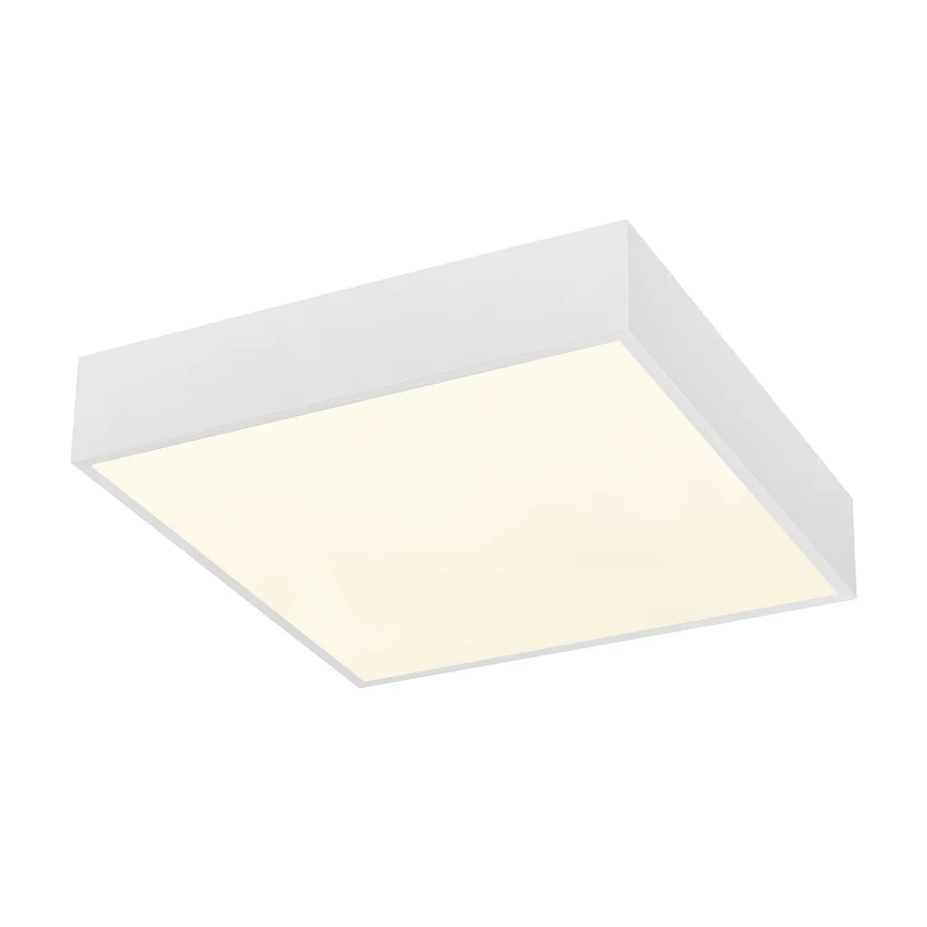 Luminaire de plafond étanche carré Zeus blanc pour salle de bain 15cm