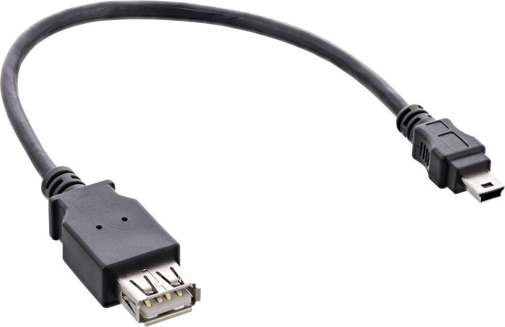 InLine USB 2.0 Adapterkabel, Buchse A auf Mini-5-pol. Stecker, 0,2m