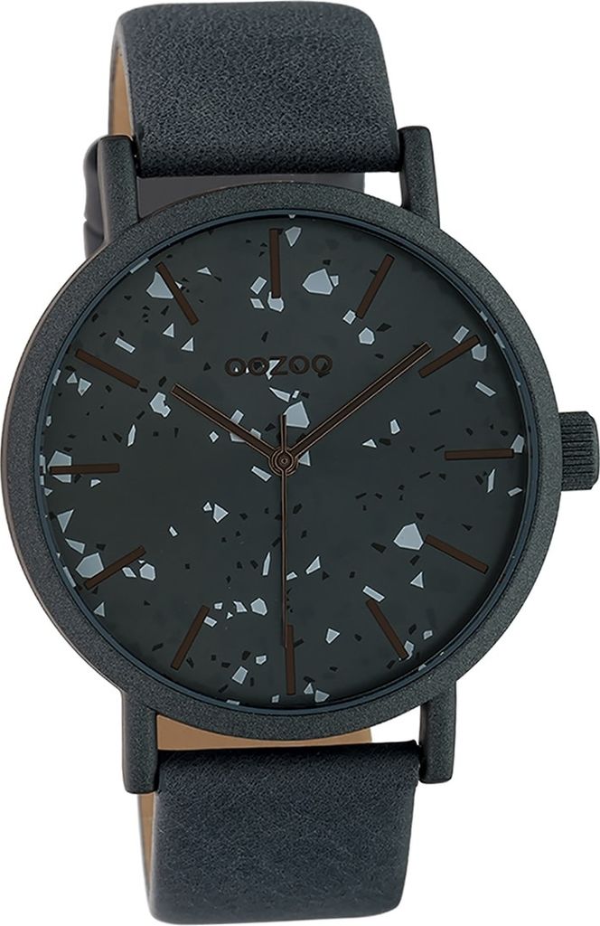 Oozoo Leder Damen Uhr Analog Quarzuhr Armband dunkelgrau Produktbild 