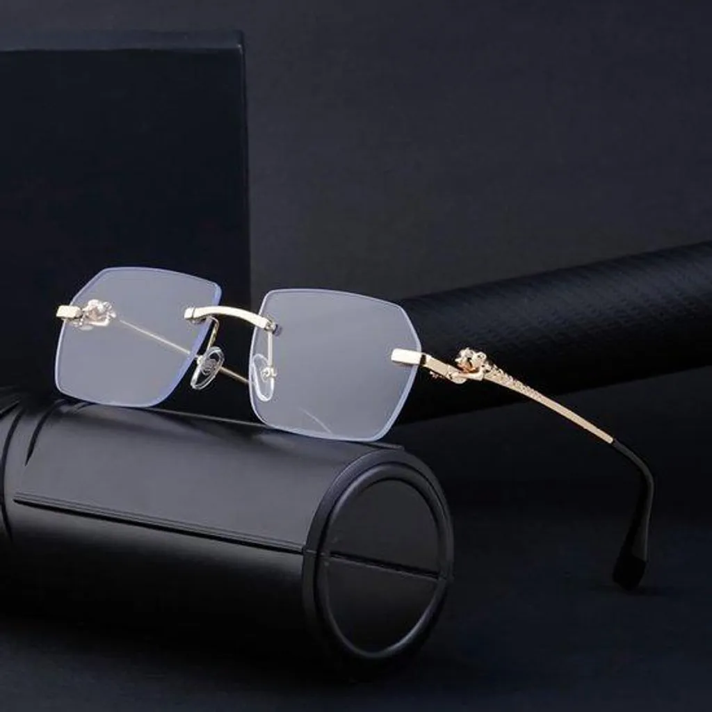 Lunettes de soleil légères sans monture C07 Vert - Taille Unique Homme