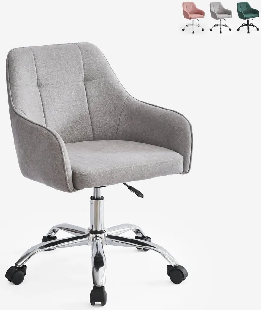 Fauteuil de bureau ergonomique Kirma Gris réglable avec accoudoirs