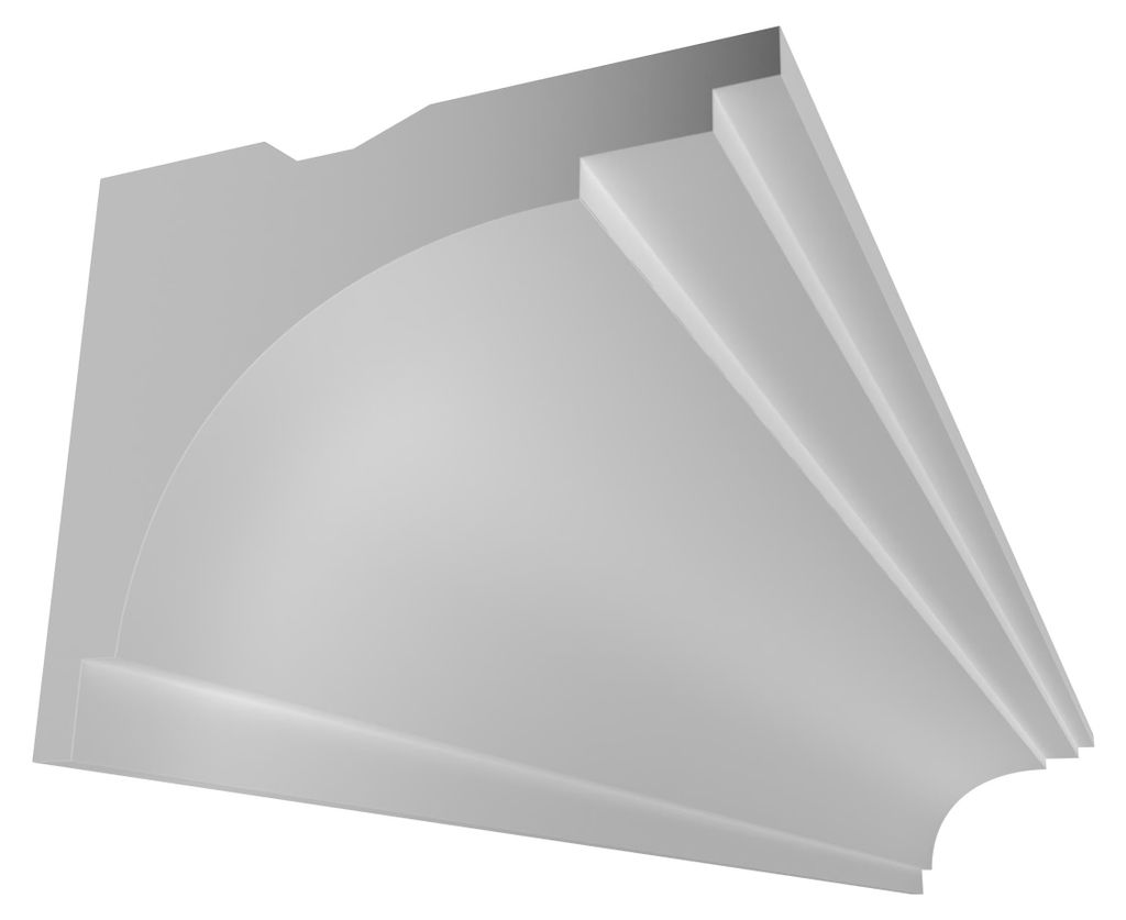 ELHARE Stuckleiste LED Band Lichtprofile Wand Indirekte Beleuchtung Profil LS15B - 100x120mm, 2m