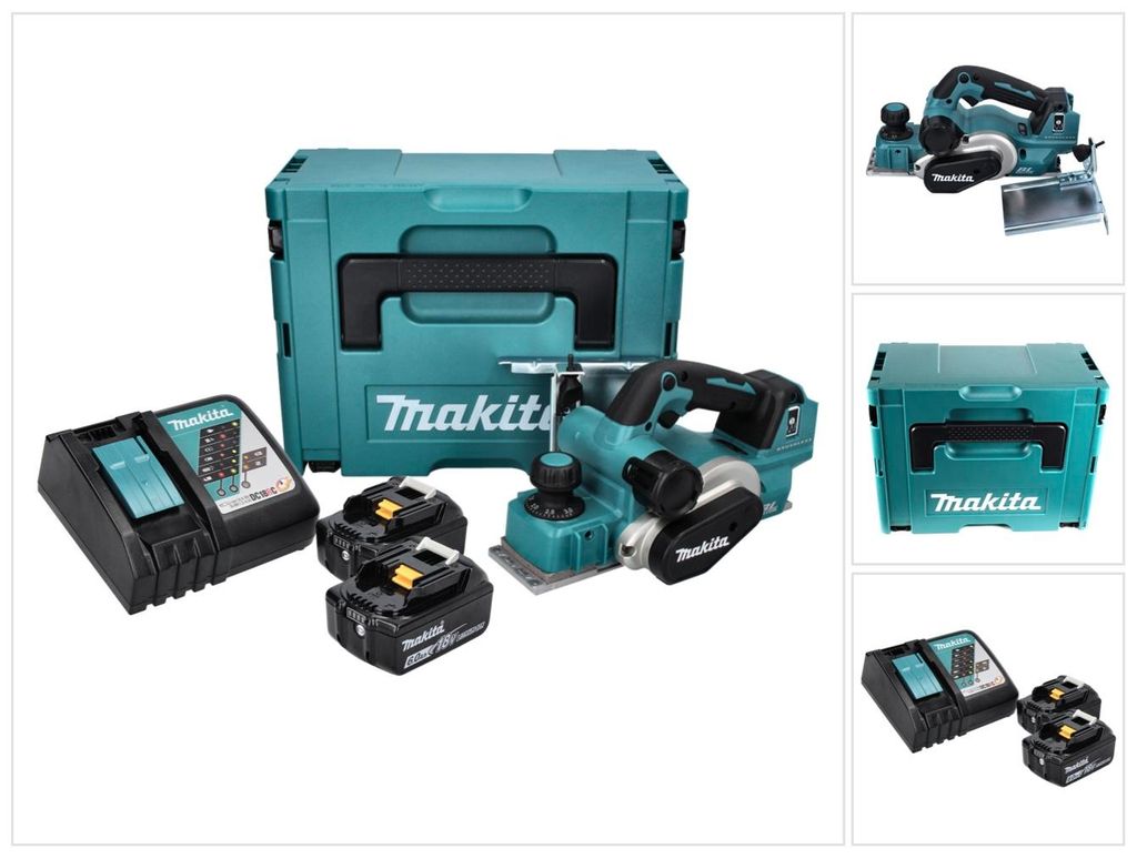 Makita DKP 181 RGJ accuschaaf 82 mm 18 V borstelloos + 2x Productafbeelding 