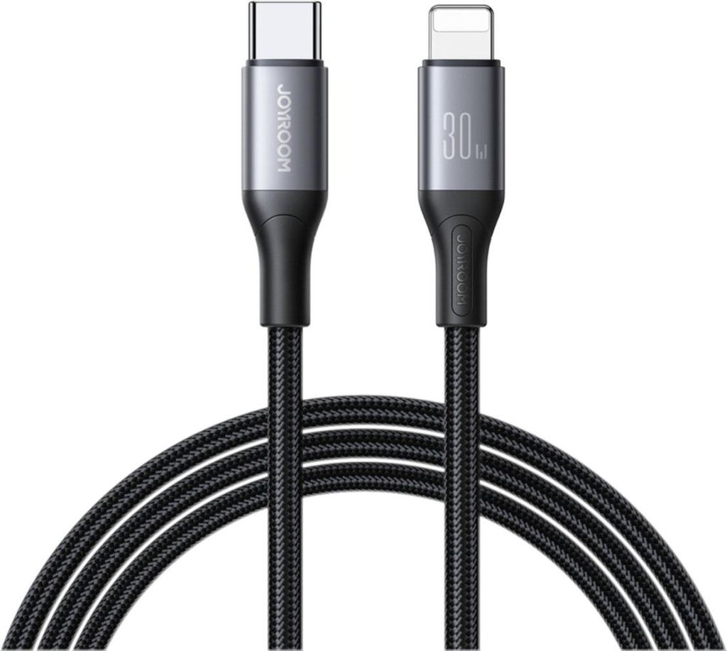Joyroom Flash Series Schnellladekabel USB-C auf Lightning, 30 W, 1 m - Schwarz