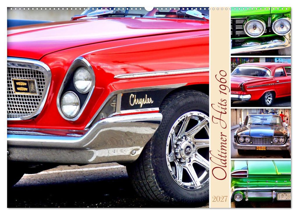 Oldtimer Hits 1960 (Wandkalender 2027 DIN A2 quer), CALVENDO Monatskalender