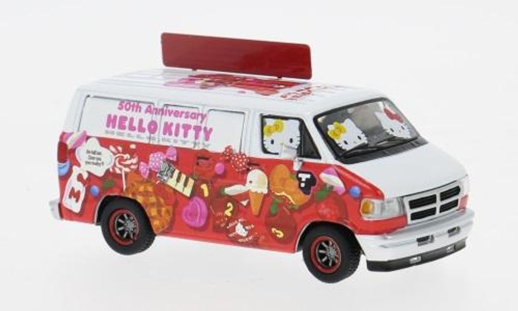 Tarmac Works T64G-TL032-HK - 1/64 - Dodge Van, Hello Kitty Food Truck - Neu