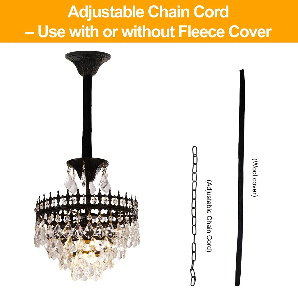Lustre Cristal Réglable : Solution d'Éclairage pour Plafonds Bas - 8
