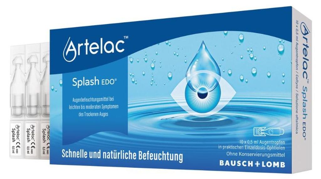 Artelac Splash Edo očné kvapky 10X0,5 ml Obrázok produktu 