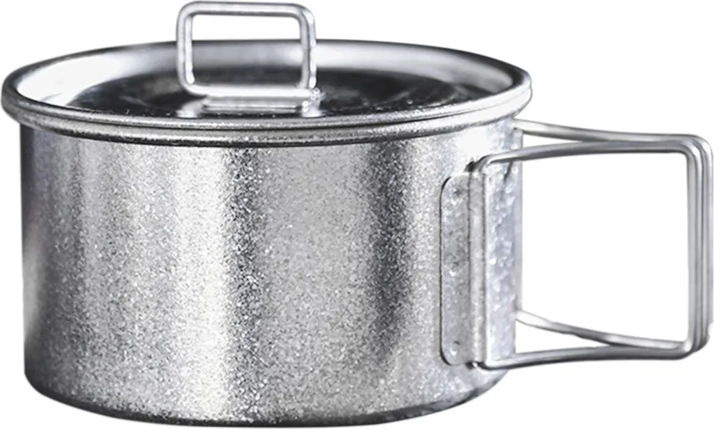 Casserole portable en Ti pour bivouac, vaisselle de camping anti-brûlure