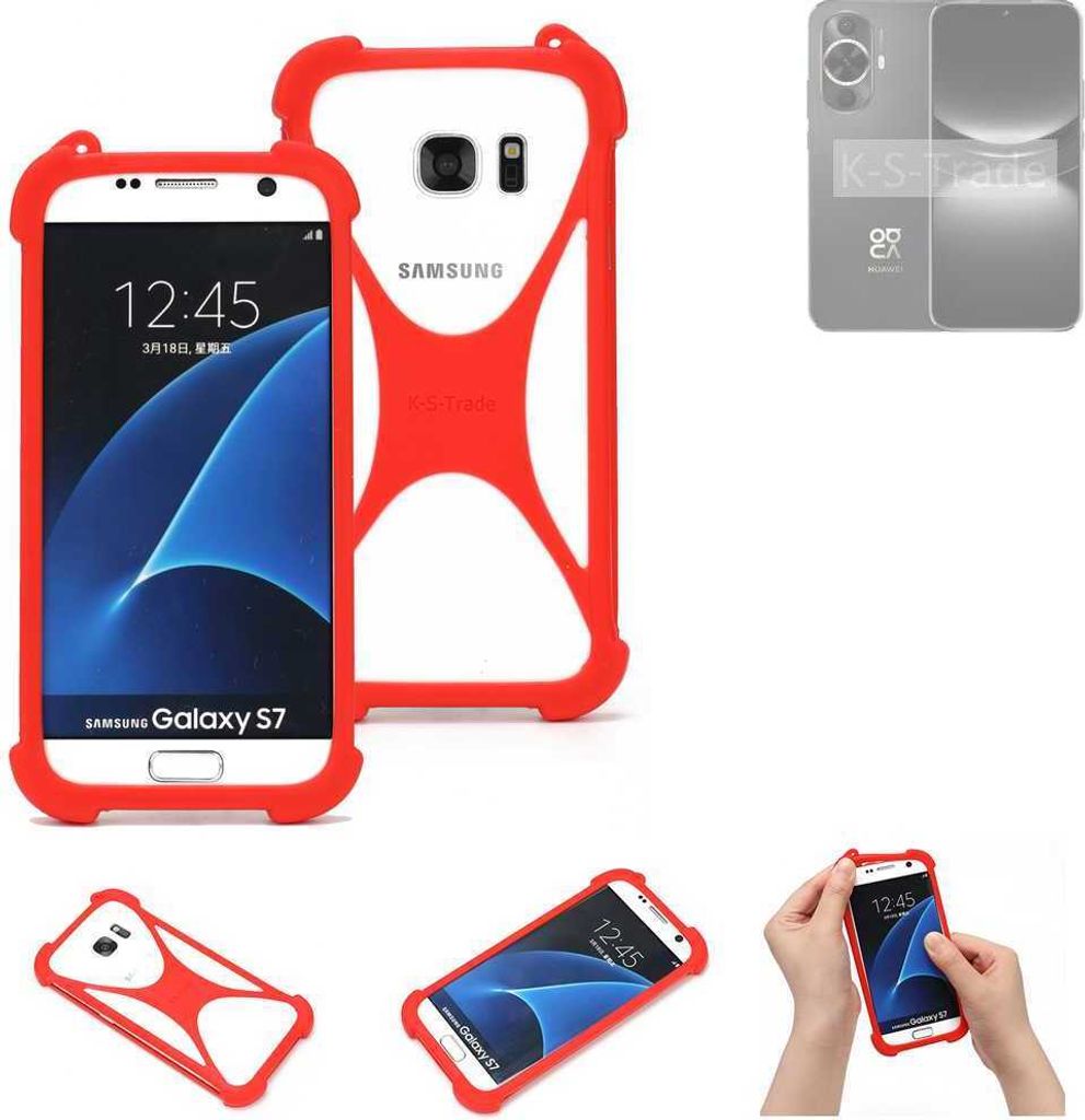 K-S-Trade Handy-Hülle kompatibel mit Huawei nova 12 Lite Schutz-Hülle Bumper Silikon Schutz Hülle Cover Case Silikoncase Silikonbumper TPU Softcase
