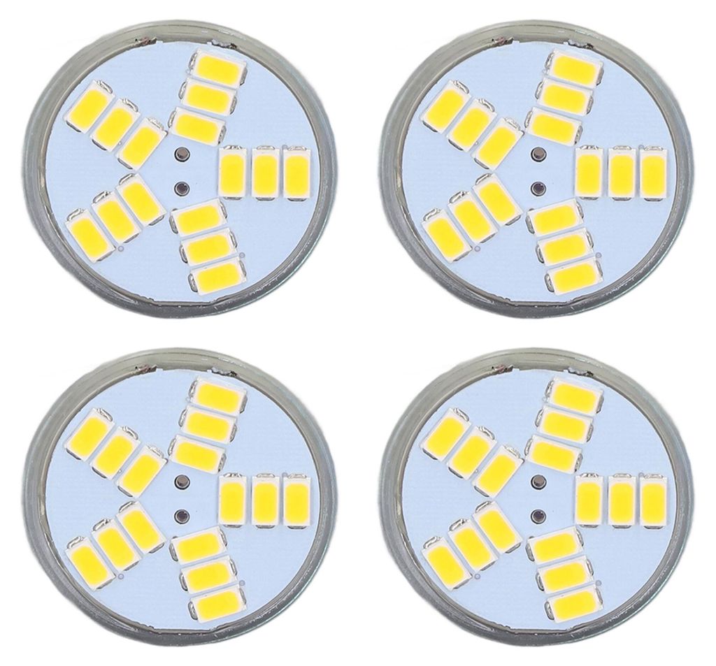 4 Stück MR11 LED-Glühbirne, 5 W, 500 lm, Ersatz mit 15 Perlen, Doppelstiftsockel für Spotlight-Landschaftslampe, Warmweiß