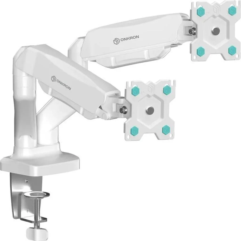 Bras de moniteur articulé double écran blanc 13 à 32 pouces ONKRON G160
