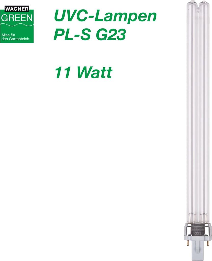 Wagner GREEN UVC Lampe G23 PL-S 11 Watt