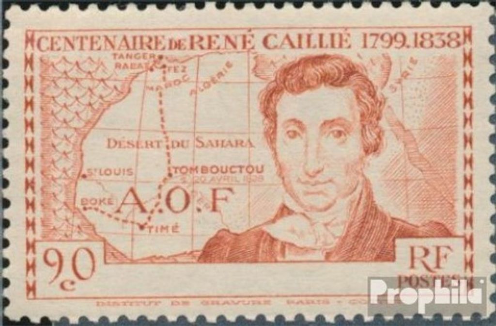 Briefmarken Senegal 1939 Mi 181 postfrisch Caillie