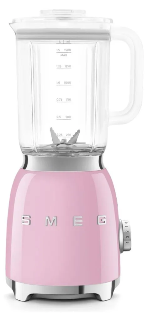 Blender de table Smeg Rose Années 50 - Mixeur de 1.5 L pour Smoothies